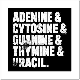 Adenine & Cytosine & Guanine & Thymine & Uracil Posters and Art